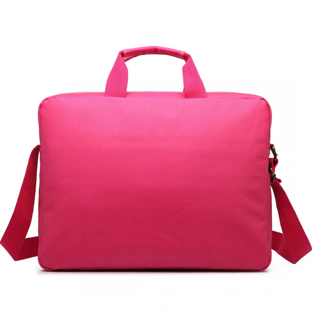 Simple Square Solid Colour Laptop Bag Plum