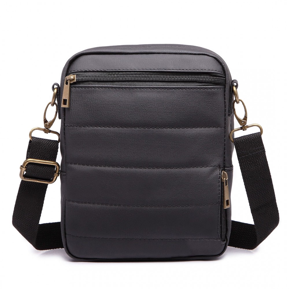 E1660 -Miss Lulu Polyester Satchel Shoulder Messenger Bags Small Bag Black