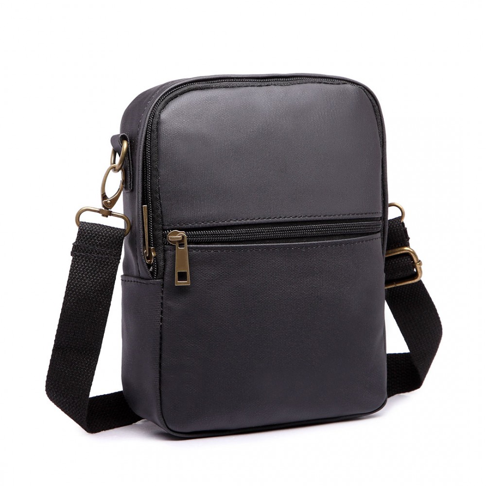 E1660 -Miss Lulu Polyester Satchel Shoulder Messenger Bags Small Bag Black