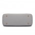 E1661-Miss Lulu Center Stripe Medium Tote Adjustable Handle Bags Grey