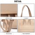 E1669 - Miss Lulu Faux Leather Stylish Fashion Backpack - Beige
