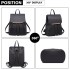E1669 - Miss Lulu Faux Leather Stylish Fashion Backpack - Black