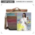 E1679 - Kono Regenbogen Canvas Handtasche Nappa Patch