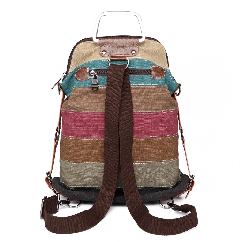 canvas backpack blue