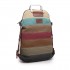 E1711 - Kono Regenbogen Canvas Streifen Rucksack E1711 - Kono Regenbogen Canvas Streifen Rucksack