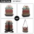 E1711 - Kono Regenbogen Canvas Streifen Rucksack E1711 - Kono Regenbogen Canvas Streifen Rucksack