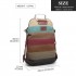 E1711 - Kono Regenbogen Canvas Streifen Rucksack E1711 - Kono Regenbogen Canvas Streifen Rucksack