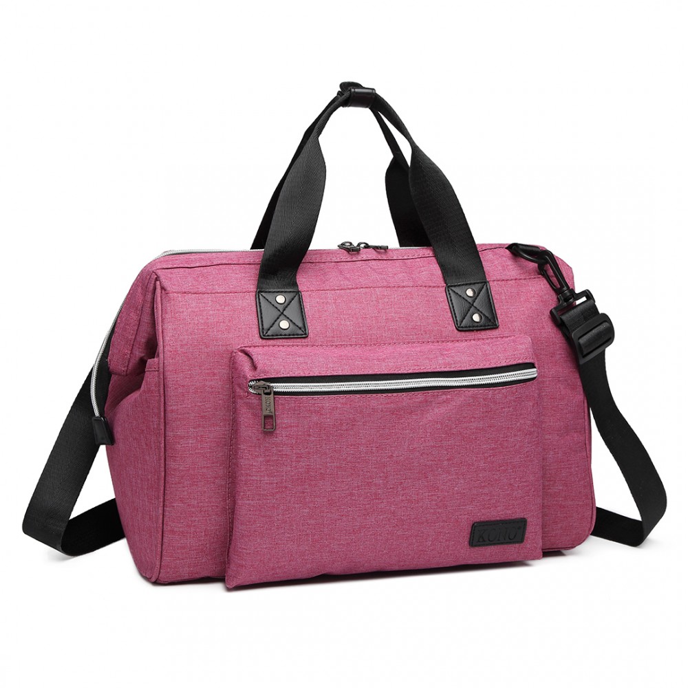 E1802-MISS LULU Maternity Baby Changing Bag Shoulder Travel Bag Pink