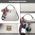 E1813 - Miss Lulu Seidenschal Dekor Tote Handtasche - Grau und Lila