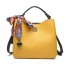 E1813 - Miss Lulu Seidenschal Dekor Tote Handtasche - Gelb und Grün