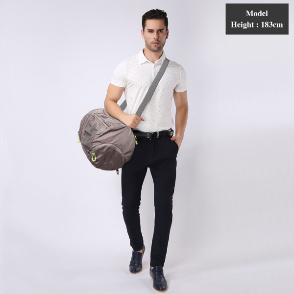 E1921-KONO SPORTTASCHE REISETASCHE MIT SCHUHFACH WATERPROOF RUCKSACK-FUNKTION FÜR DAMEN UND HERREN GRAU E1921-KONO SPORTTASCHE REISETASCHE MIT SCHUHFACH WATERPROOF RUCKSACK-FUNKTION FÜR DAMEN UND HERREN GRAU