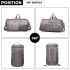 E1921-KONO SPORTTASCHE REISETASCHE MIT SCHUHFACH WATERPROOF RUCKSACK-FUNKTION FÜR DAMEN UND HERREN GRAU E1921-KONO SPORTTASCHE REISETASCHE MIT SCHUHFACH WATERPROOF RUCKSACK-FUNKTION FÜR DAMEN UND HERREN GRAU