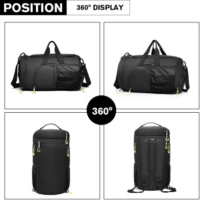 Ecofocet Sporttasche 3-in-1 Mit Schuhfach & Nassfach – Wasserdichte Gym Tasche Als Rucksack, Reisetasche Oder Schultertasche