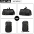 E1921-KONO SPORTTASCHE REISETASCHE MIT SCHUHFACH WATERPROOF RUCKSACK-FUNKTION FÜR DAMEN UND HERREN SCHWARZ E1921-KONO SPORTTASCHE REISETASCHE MIT SCHUHFACH WATERPROOF RUCKSACK-FUNKTION FÜR DAMEN UND HERREN SCHWARZ