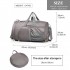 E1921-KONO SPORTTASCHE REISETASCHE MIT SCHUHFACH WATERPROOF RUCKSACK-FUNKTION FÜR DAMEN UND HERREN GRAU E1921-KONO SPORTTASCHE REISETASCHE MIT SCHUHFACH WATERPROOF RUCKSACK-FUNKTION FÜR DAMEN UND HERREN GRAU
