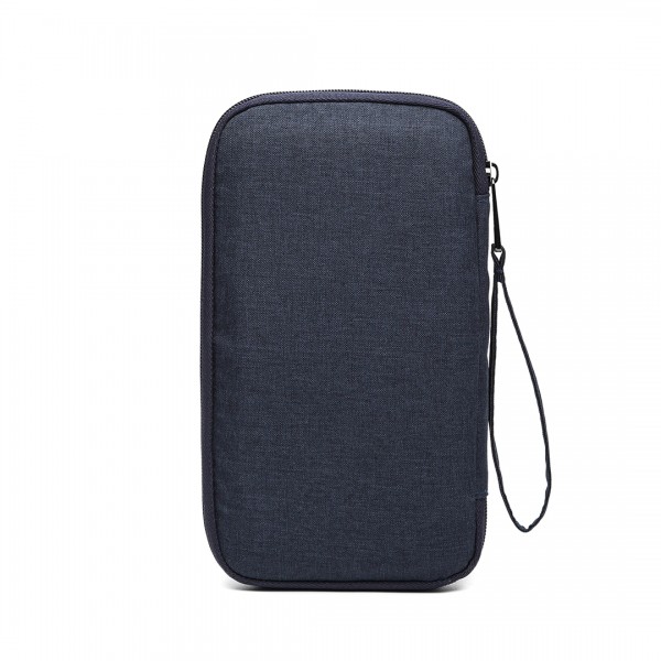 E1968 - Kono RFID-Blocking Travel Wallet - Navy