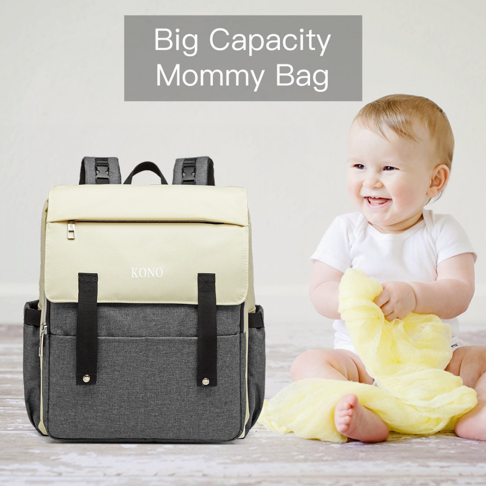 E1970 Kono Multi Compartment Baby Changing Backpack with USB