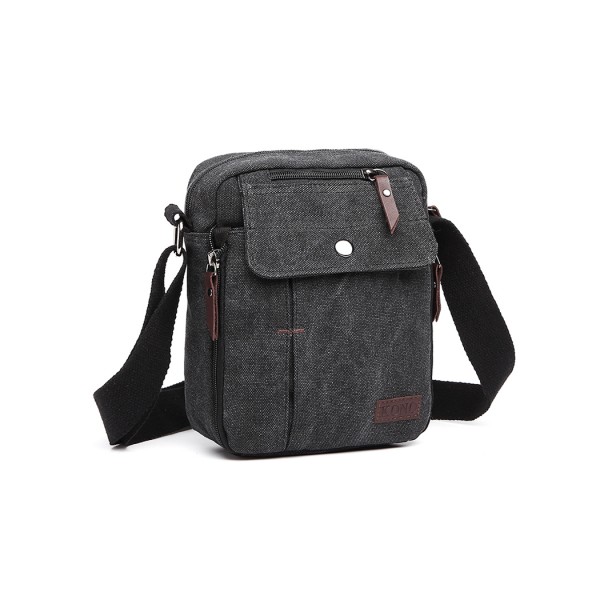 E1971 - Kono Multi Pocket Cross Body Umhängetasche - Schwarz E1971 - Kono Multi Pocket Cross Body Umhängetasche - Schwarz
