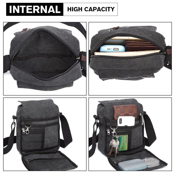 E1971 - Kono Multi Pocket Cross Body Umhängetasche - Schwarz E1971 - Kono Multi Pocket Cross Body Umhängetasche - Schwarz