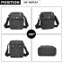 E1971 - Kono Multi Pocket Cross Body Umhängetasche - Schwarz E1971 - Kono Multi Pocket Cross Body Umhängetasche - Schwarz