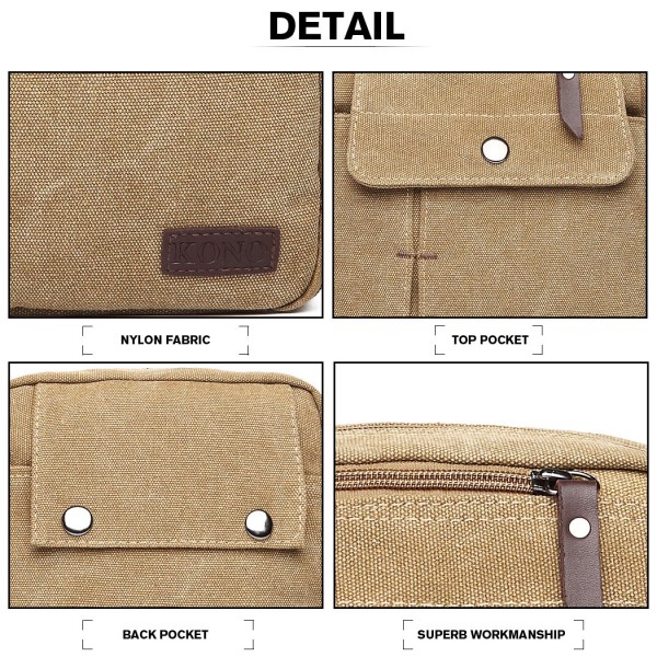 E1971 - Kono Multi Pocket Cross Body Umhängetasche - Khaki E1971 - Kono Multi Pocket Cross Body Umhängetasche - Khaki