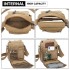 E1971 - Kono Multi Pocket Cross Body Umhängetasche - Khaki E1971 - Kono Multi Pocket Cross Body Umhängetasche - Khaki