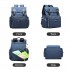 E1976 - Kono Travel Baby Changing Backpack with USB Charging Interface - Navy