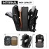 E2014 - Kono Water Resistant Expandable Travel Backpack - Black