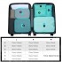 E2015 - Kono 6 Piece Polyester Travel Luggage Organiser Bag Set - Blue