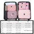 E2015 - Kono 6 Piece Polyester Travel Luggage Organiser Bag Set - Pink