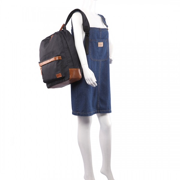 E6602 -Miss Lulu Waterproof Backpack School Bag /Outdoor Travel Rucksack Black