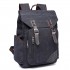E6644- Kono Vintage Canvas Backpack School / Casual / Outdoor Rucksack black