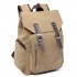 E6644 - Kono Vintage Canvas Backpack School / Casual / Outdoor Rucksack khaki