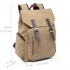 E6644 - Kono Vintage Canvas Backpack School / Casual / Outdoor Rucksack khaki
