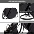 E6703- Miss Lulu Ladies Heart-shaped Cross body Bag Black