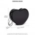 E6703- Miss Lulu Ladies Heart-shaped Cross body Bag Black