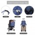 E6705D2 - Kono Wide Open Designed Baby Diaper Changing Backpack Dot - Navy