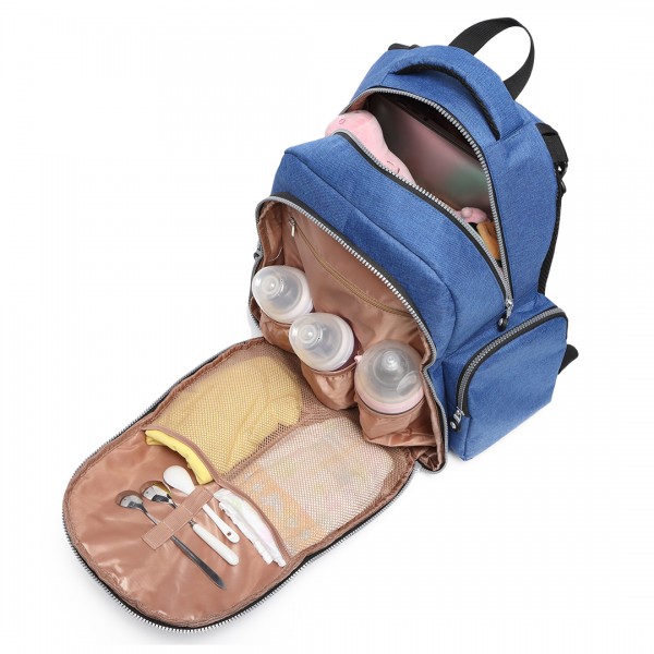E6706 - Kono Large Capacity Multi Function Baby Diaper Backpack - Blue