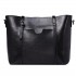 E6709 - Miss Lulu Trendy Womens Tote Bags Wax Leather - Black E6709 - Miss Lulu Trendy Womens Tote Bags Wax Leather - Black