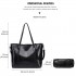 E6709 - Miss Lulu Trendy Womens Tote Bags Wax Leather - Black E6709 - Miss Lulu Trendy Womens Tote Bags Wax Leather - Black