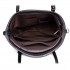 E6709 - Miss Lulu Trendy Womens Tote Bags Wax Leather - Black E6709 - Miss Lulu Trendy Womens Tote Bags Wax Leather - Black