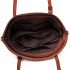 E6709 - Miss Lulu Trendy Womens Tote Bags Wax Leather - Brown E6709 - Miss Lulu Trendy Womens Tote Bags Wax Leather - Brown