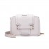 E6711 BG - Leather Look Small Cross Body Chain Strap Satchel Beige E6711 BG - Leather Look Small Cross Body Chain Strap Satchel Beige