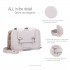 E6711 BG - Leather Look Small Cross Body Chain Strap Satchel Beige E6711 BG - Leather Look Small Cross Body Chain Strap Satchel Beige