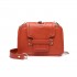 E6711 OE - Leather Look Small Cross Body Chain Strap Satchel Brown E6711 OE - Leather Look Small Cross Body Chain Strap Satchel Brown