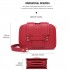 E6711 PM - Leather Look Small Cross Body Chain Strap Satchel Red