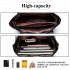 E6712 BK - PU Leather Tote Handbag & Satchel Set Black