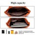E6712 BN - PU Leather Tote Handbag & Satchel Set Brown E6712 BN - PU Leather Tote Handbag & Satchel Set Brown