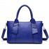 E6712 NY - PU Leather Tote Handbag & Satchel Set Navy E6712 NY - PU Leather Tote Handbag & Satchel Set Navy