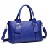E6712 NY - PU Leather Tote Handbag & Satchel Set Navy E6712 NY - PU Leather Tote Handbag & Satchel Set Navy